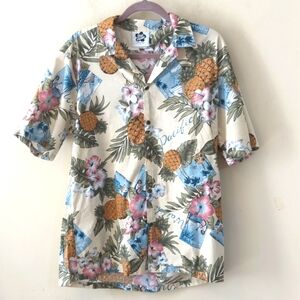 Hilo Hattie Vintage Hawaiian Island Button Down L